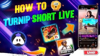 Turnip App se Live Stream kaise kare 1 How to Live stream in free fire youtube with turnip [upl. by Haeluj]