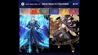 Spiral Abyss 52 Floor 12 All Male Characters [upl. by Kahler]