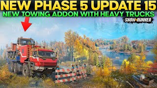 New Phase 5 Update New Towing Platform in SnowRunner with New Heavy Trucks [upl. by Willie586]