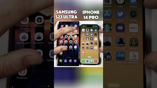 Samsung S23 Ultra vs iPhone 14 Pro Speed Test ⚡Who’s the Real Speed King 👑🚀shortsviralvideo [upl. by Sibyls]