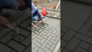 How to make road made of cement like brick 😳 shorts [upl. by Enilada]