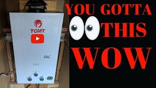 REVIEW TCMT tankless Natural Gas water heater Happybuy Vevor Marey tank less [upl. by Eiramesor]