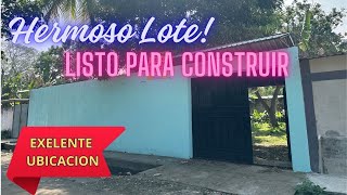 💚 128 LOTE GRANDE CON MURO PERIMETRAL AGUA POTABLE LISTO PARA CONSTRUIR en EXELENTE UBICACION [upl. by Beisel]