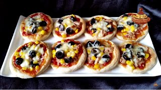 Mini pizza  بيتزات صغيرة بالتونة رائعة جدا ولذيذة  MiniPizza au Thon [upl. by Octave]