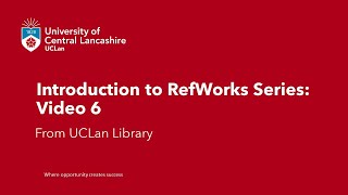 Introduction to RefWorks Video 6 RCM [upl. by Alexandr]