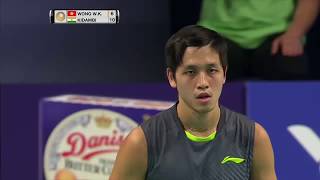 Danisa Denmark Open 2017  Badminton SF M5MS  Wong Wing Ki Vincent vs Kidambi Srikanth [upl. by Notniuqal]