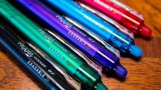 Erasable Gel Pens  Pilot Frixion Clicker Retractable Gel Pens Review [upl. by Renny]