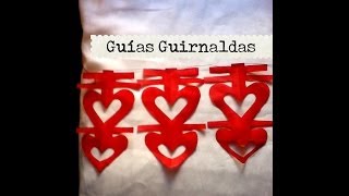 Guía guirnalda corazones papel China san Valentin cualquier ocasión fácil económico [upl. by Nirehs]