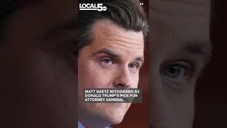 Matt Gaetz withdraws as Donald Trumps pick for attorney general shorts [upl. by Kimitri]