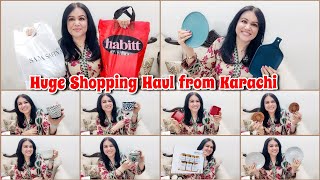 My Huge Shopping Haul for My House  Gul Plaza  Habitt Sana Safinaz rex Centre amp atrium huge Haul [upl. by Sissel]