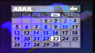 Vinheta Calendário  TV NaipiSBT 23041992 [upl. by Nostets]