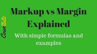 Markup vs Margin  Explained with Examples [upl. by Nnylyram]