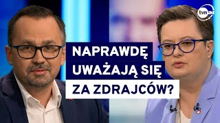 Dyskusja w „Kawie na ławę” toczyła się wokół ostrej retoryki liderów PO i PiS TVN24 [upl. by Aivatnahs523]