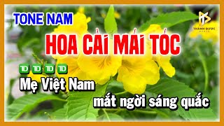 HOA CÀI MÁI TÓC Karaoke CHA CHA CHA TONE NAM Nhạc Sống 2025 Âm Thanh Hay  Karaoke Tình Sầu [upl. by Rehtae2]