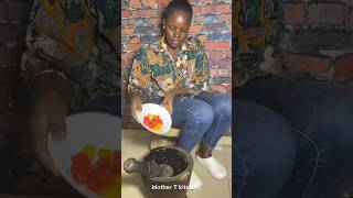 Meatless Jollof rice and beans shortfeed cooking africanfood [upl. by Ellenrahs]