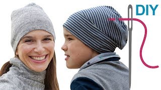 Mütze nähen für Anfänger – DIY Wendemütze Beanie quotDanielaquot – Teil 2 [upl. by Ithnan32]