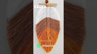 Macrame leaf wall hanging leaf wall hanging macrame leaf threading thread leaf colourful leaf [upl. by Ynned866]