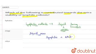 Which of the following is contributed towards the extra stability of lyophilic colloids [upl. by Collar]