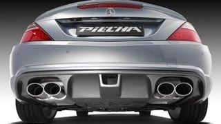 SLK 350 R172 QUADRO Auspuffanlage von PIECHA Design [upl. by Nnylarac]