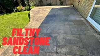 HOW to clean a SANDSTONE PATIO [upl. by Latin]