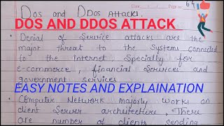 Dos and Ddos attack  Dos attack  denial of service attack  lecture 35 [upl. by Mathian]