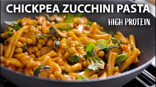 CHICKPEA ZUCCHINI PASTA Recipe  Easy Vegetarian and Vegan Meals  Chickpea recipes [upl. by Marcelo]