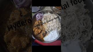 Bagara rice Hyderabad special try chayamshortsfeedfoodchickencurryyouetubeshorts [upl. by Ardnekahs]