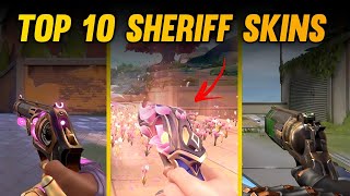 TOP 10 SHERIFF SKINS UPDATED  MYSTBLOOM SHERIFF SKIN VALORANT [upl. by Esiuqram]