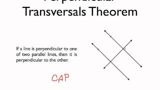 Perpendicular Transversal Theorem [upl. by Croteau]