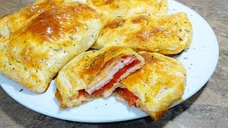 Pizza calzone din aluat foietaj rapid şi uşor [upl. by Krueger906]