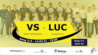 Volley Schönenwerd vs Lausanne UC Rang 34 NLA 202021 [upl. by Leumas]