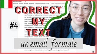 Correct My Text in Italian 4 email formale al consolato  Learn Italian with Lucrezia [upl. by Andert]