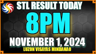 Stl Result Today 8pm MINDANAO November 1 2024 [upl. by Netsirc730]