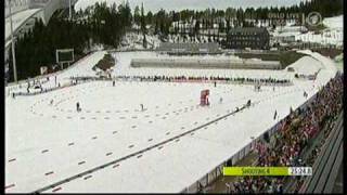 Biathlon Verfolgung der Damen in Oslo am 20032010 [upl. by Allehc]