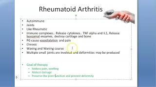 Pharmacology 242 a Anti Rheumatoid Drugs Arthritis RA DMARD Disease modifying Methotrexate classify [upl. by Nnyltiak]