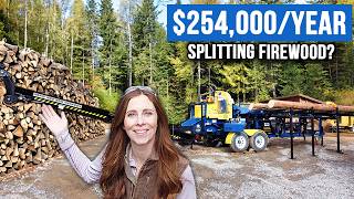 How Much Money Can We Make Splitting Firewood 48 hour challenge [upl. by Ecyaj343]