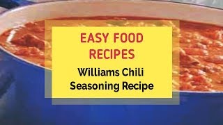 Williams Chili Seasoning Recipe [upl. by Mathur]