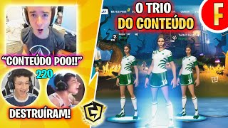 O VERDADEIRO TRIO DO CONTEÚDO ALGO SURREAL ACONTECE NA LIVE DO BLACKOUTZ E PULGA BEST MOMENTS FNCS [upl. by Fariss]