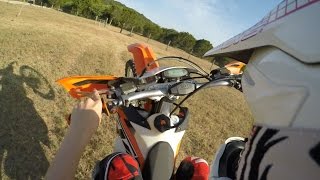 Wheelies and Enduro on a 2014 Ktm 250 XcfW [upl. by Anniala262]