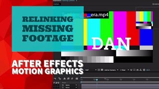 0451  Relinking missing footage in Adobe After Effects [upl. by Niryt]