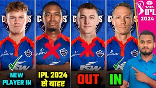 IPL 2024 News  Delhi Capitals 2 Big Players Ruled Out From TATA IPL 2024  DC Announce Replacement [upl. by Jocelyne433]