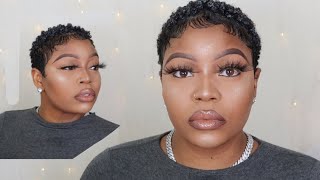 HOW TO STYLE YOUR TWA JUICY CURLY COILS INSTANTLY OFFICIAL QUE BEAUTY [upl. by Ralleigh]