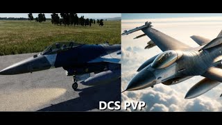 DCS Growling Sidewinder  F16 vs F15 Merge Over Mountains 60 Seconds [upl. by Shishko730]