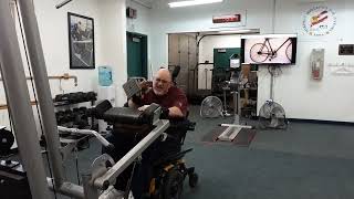 John Scott  3 Round HandbikeOverhead PressPulldown Metcon [upl. by Enyrhtac720]