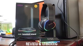 EKSA W1 RGB Gaming Headset Stand  Review amp Unboxing [upl. by Tri]