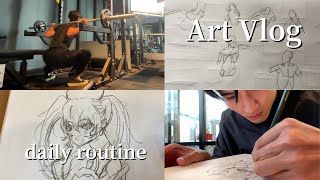 【ArtVlog】 My Journey to Becoming a Pro Illustrator in Japan  Daily Routine [upl. by Ardnaeel769]