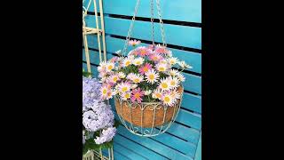 Iron Craft Hanging Basket Flower Pot Hanging Flower plant garden homedecor [upl. by Nujra]