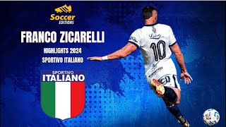 Franco Zicarelli  Volante central enganche  midfielder  Sportivo Italiano 2024 [upl. by Nnaul293]