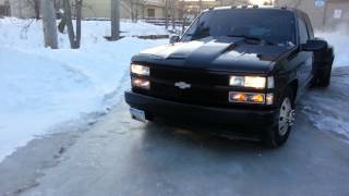 Cold start 1991 chevy c3500 dually 454 blackedout [upl. by Renee]