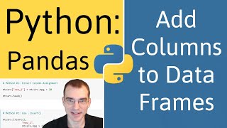 How To Add a Column to a Data Frame in Pandas Python [upl. by Palmira]